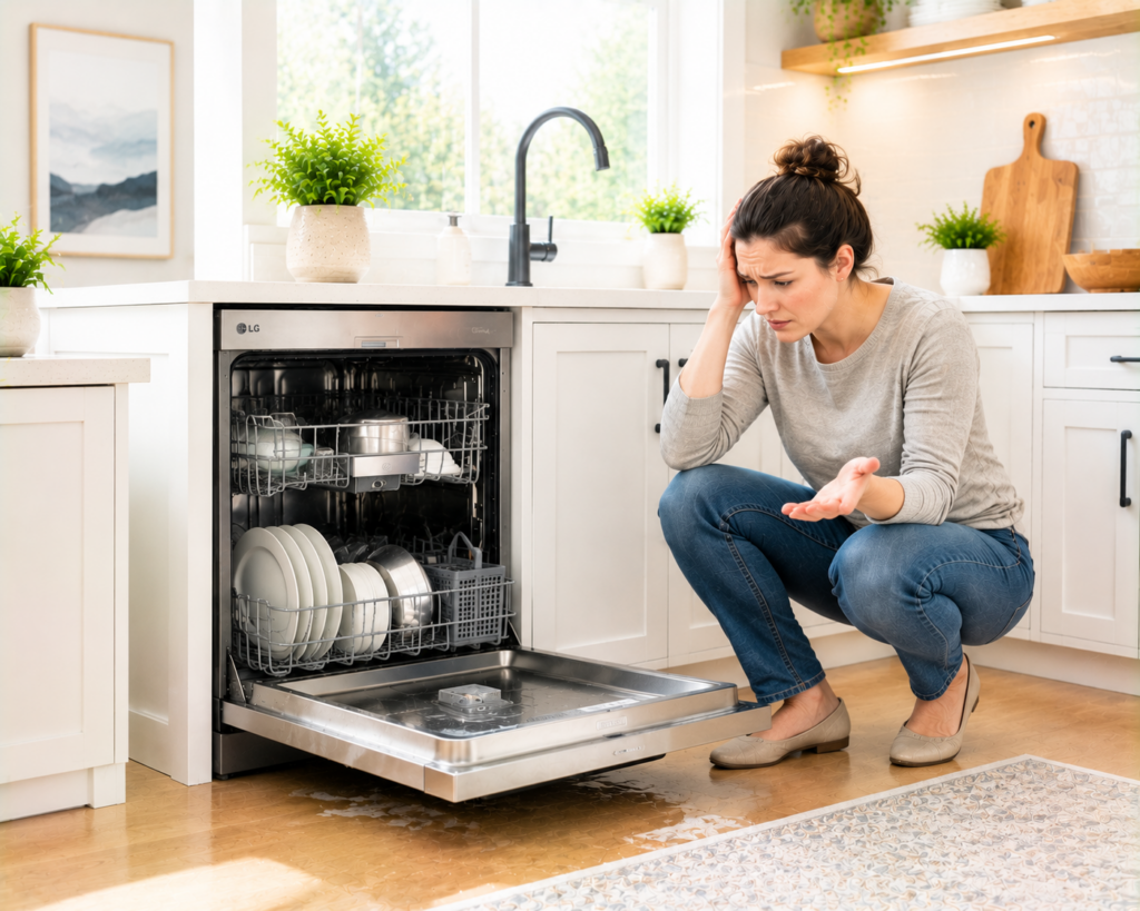 lg dishwasher not draining